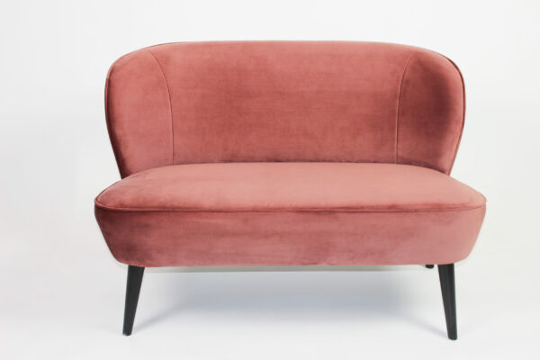 Oud roze velvet Bankje