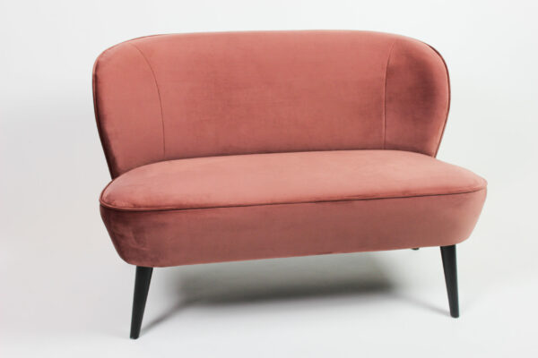 Oud roze velvet Bankje - Afbeelding 2