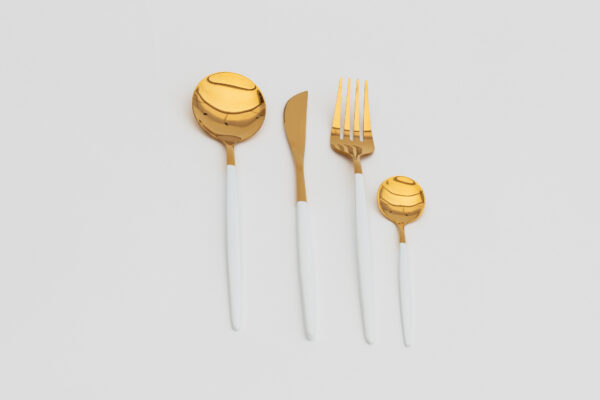 Luxe bestek - Wit /goud