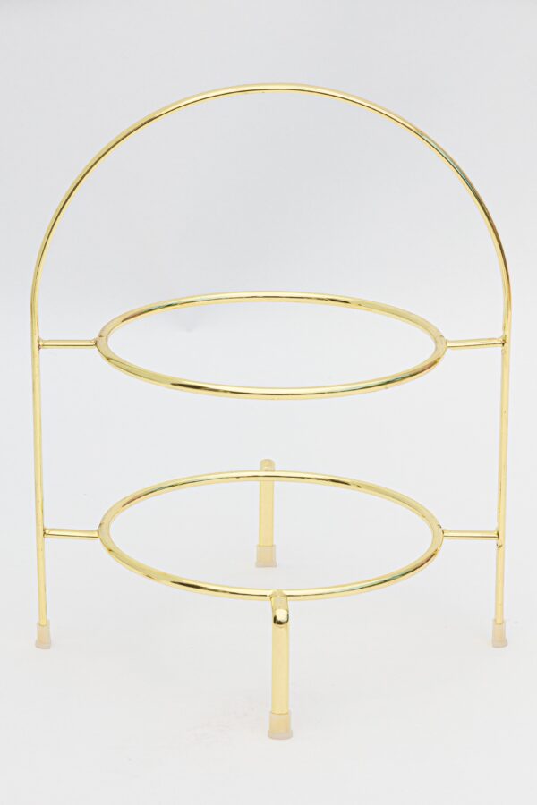High tea borden etagère 2 laags - goud