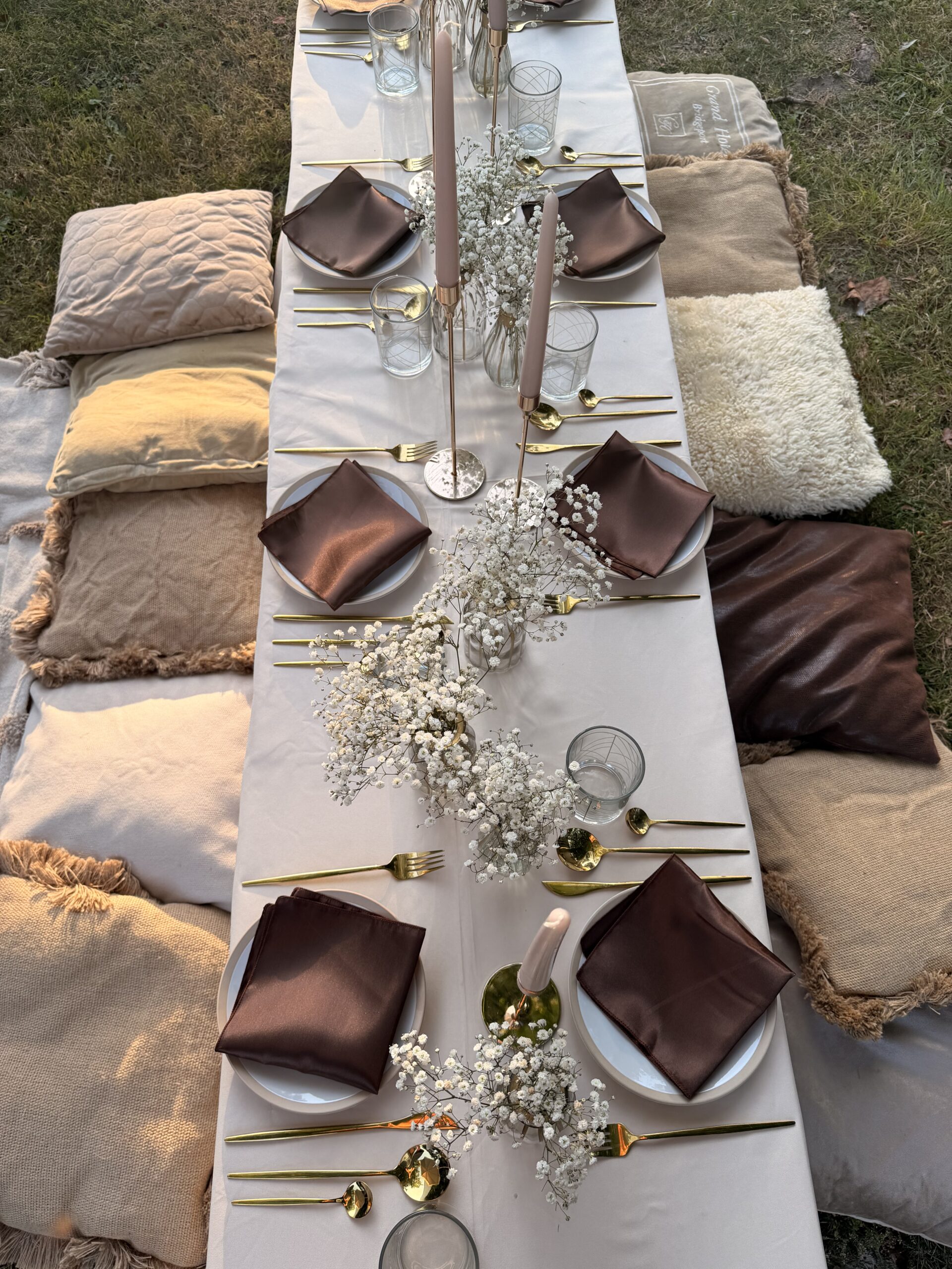Luxe Minimal Beige Picknick 10 personen (zelf ophalen)